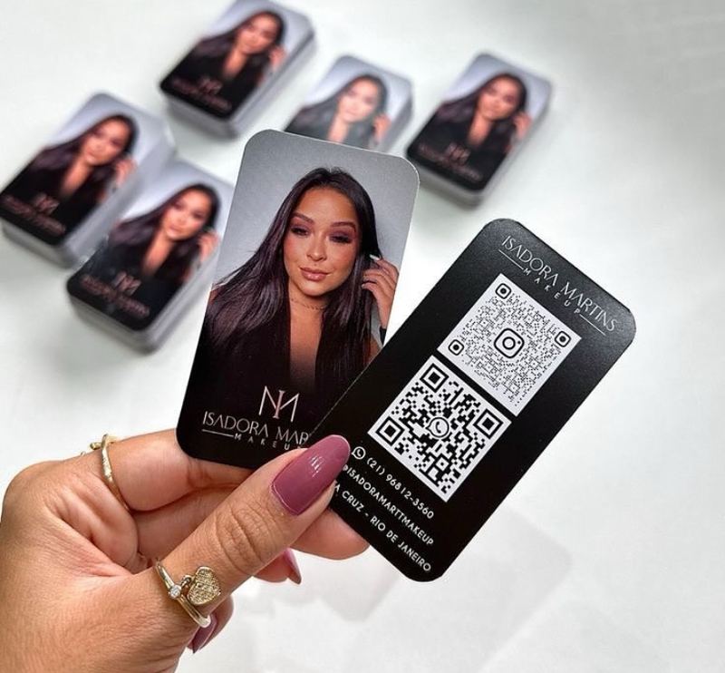 Isadora Martins Makeup business card design