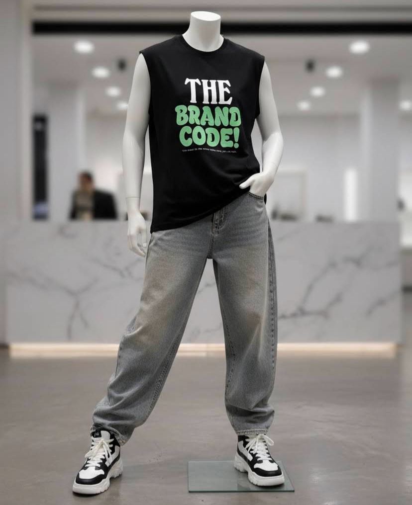 The Brand Code apparel on display