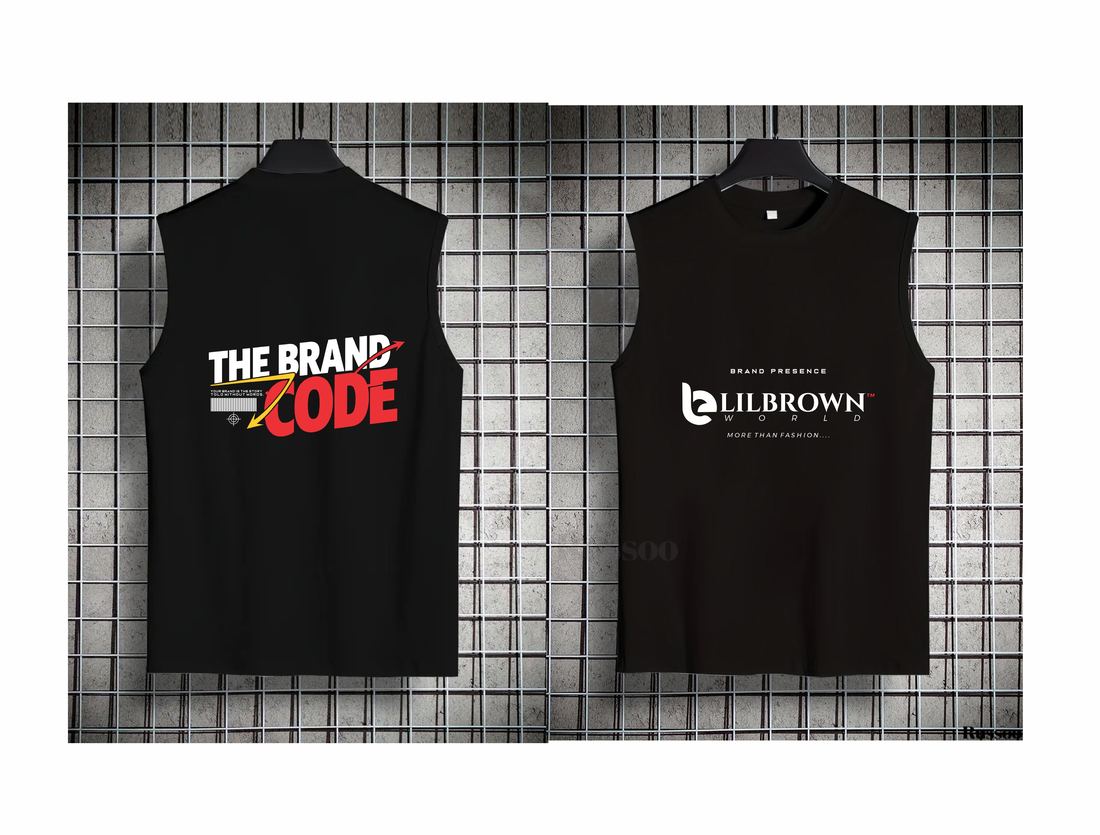 The Brand Code tee, black and white