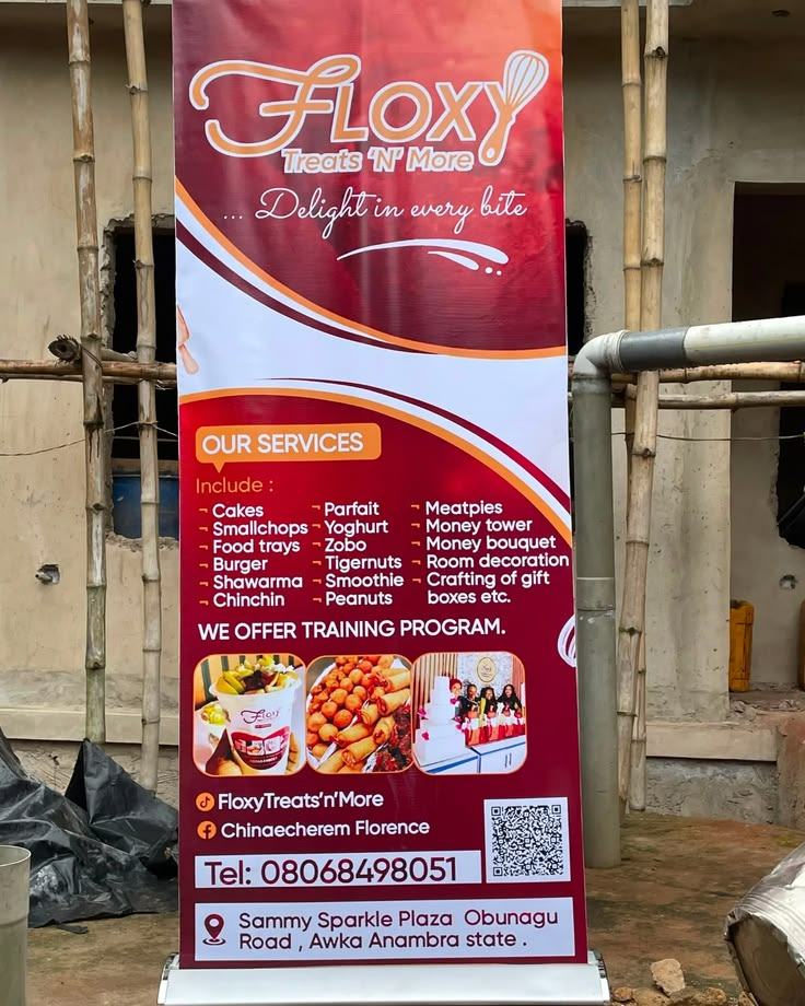 Floxy Treats N More roll-up banner