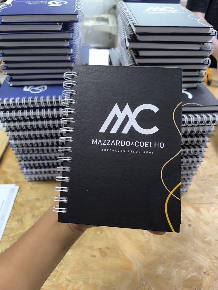 Branded notebooks for Mazzardo and Coelho