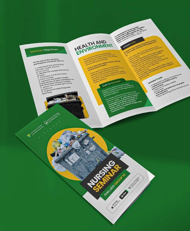 Nursing seminar tri-fold brochure