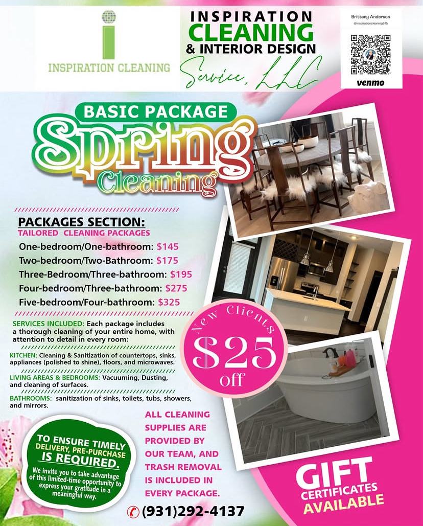 Inspiration Cleaning spring cleaning flyer