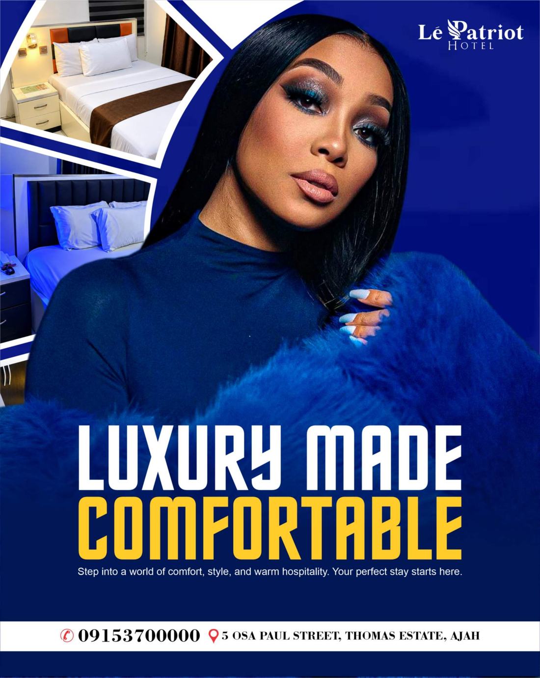 Le Patriot Hotel flyer, luxury made comfortable