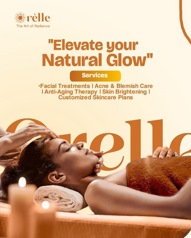 Orelle skincare services flyer