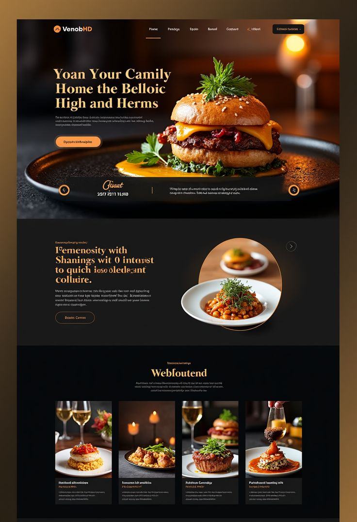 Restaurant website design concept